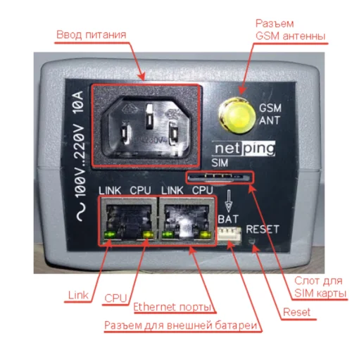 Устройство NetPing 2/PWR-220 v13/GSM3G